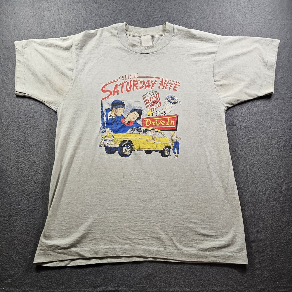 VINTAGE 90s Cruisin’ Saturday Night Drive In T-shirt Single-Stitch Size L/XL