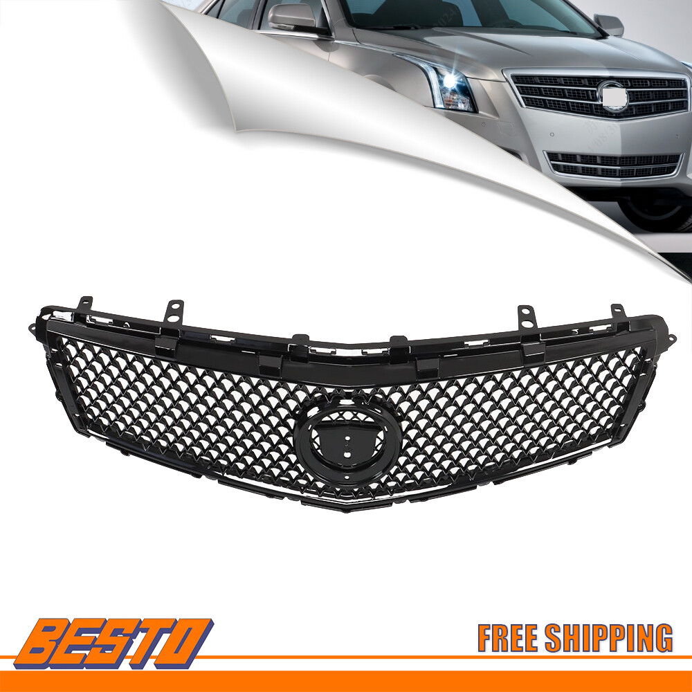 Front Bumper Grille Upper Mesh Grill Honeycomb For 2013-2014 Cadillac ATS New