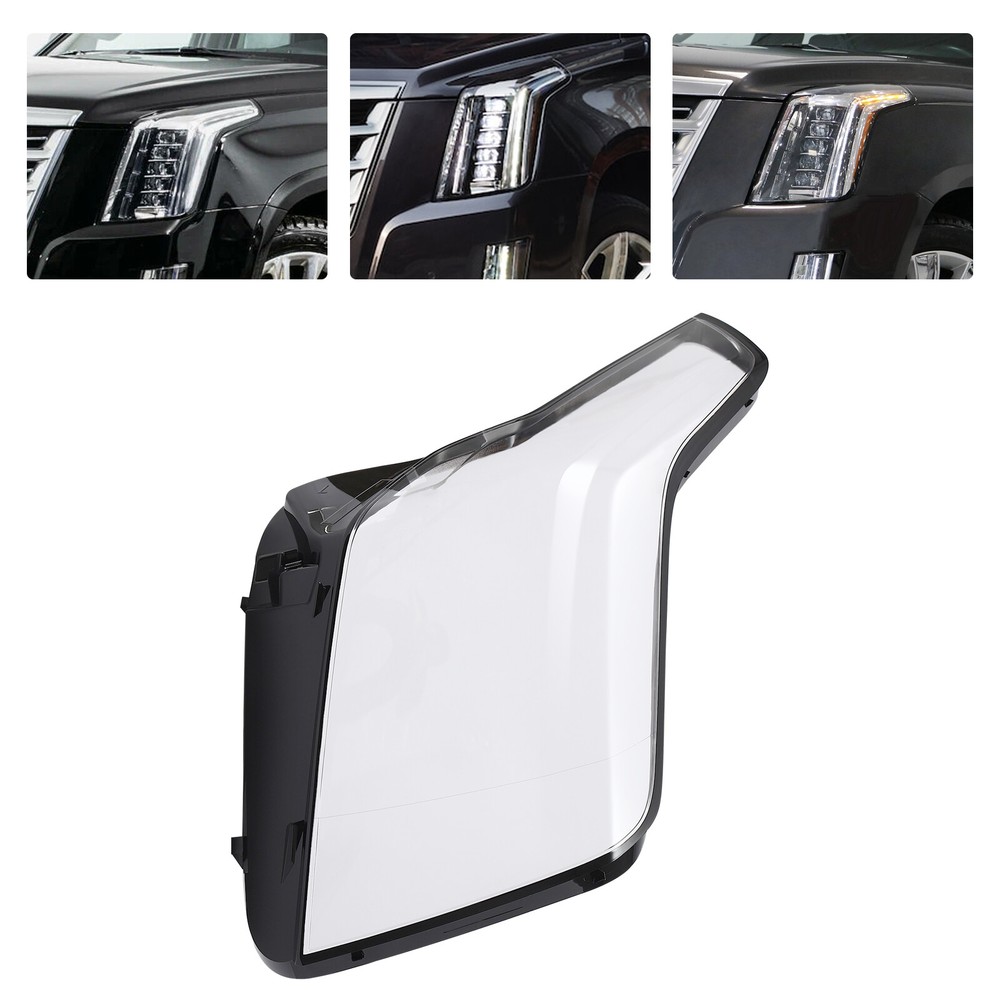 Left Side Headlight Shell For Cadillac Escalade 2015-2020 Headlamp Lens Cover LH