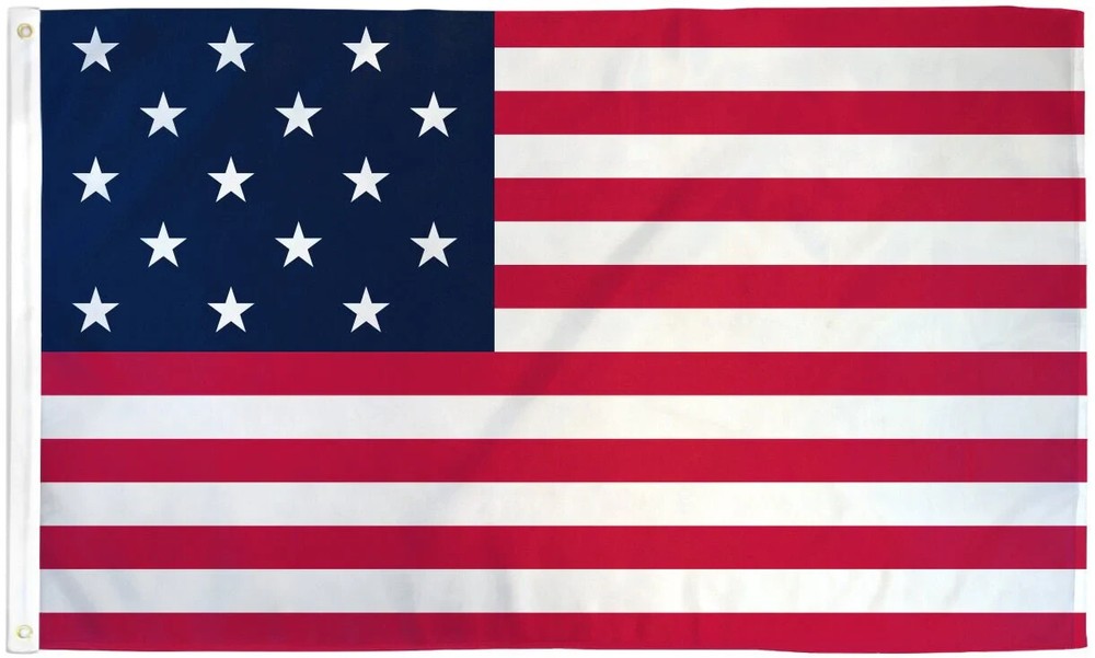 15 Stars Spangled Banner 3x5ft Poly Flag US American Civil War Historical Flag
