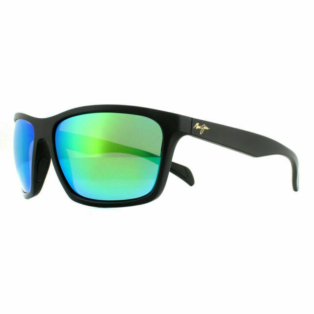 Maui Jim Makoa Men's Sunglasses - Matte Black Frames with MAUIGreen Polarized Lenses