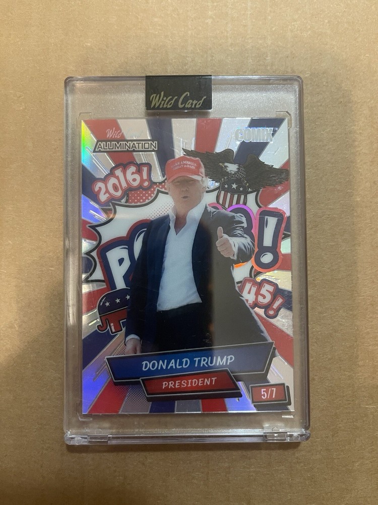 Donald Trump, 2024 Wild Card, Inc Alumination Comix, POTUS! 2016! #’d 5/7