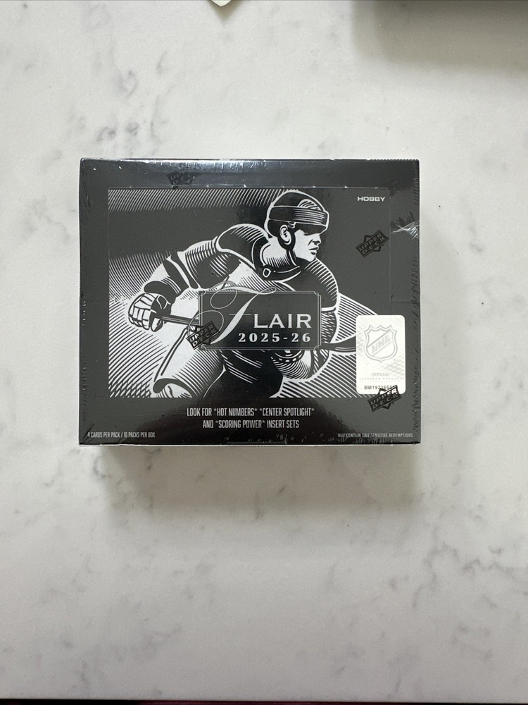 2025/26 UPPER DECK FLAIR HOCKEY HOBBY BOX SHIPS TODAY safe secure NHL
