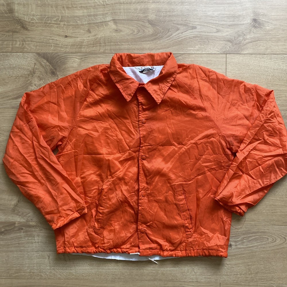 Chalk Line Coach Jacket Men’s Large Orange Nylon Windbreaker