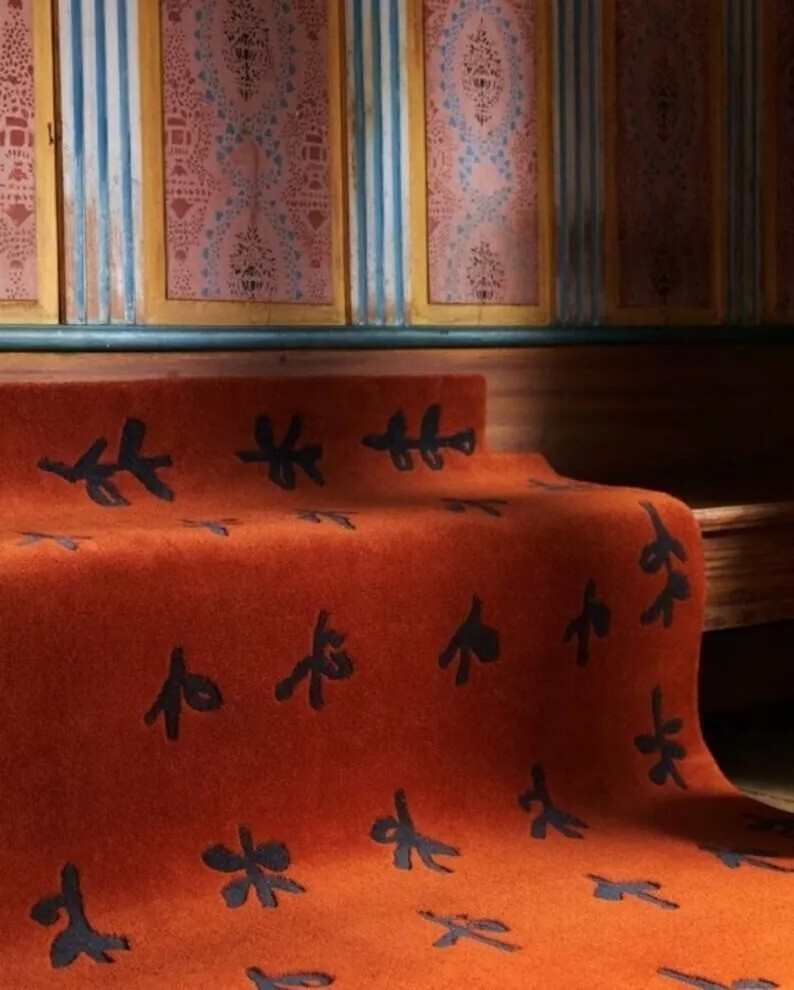 Modern Hand-Tufted Wool Area Rug 4x6 for Living Room or Bedroom