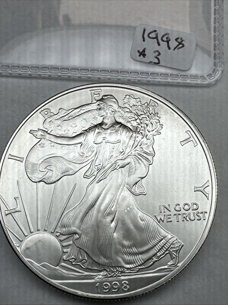 Better Date 1998 American Silver Eagle 1 T Oz .999 Fine Silver Uncirculated BU