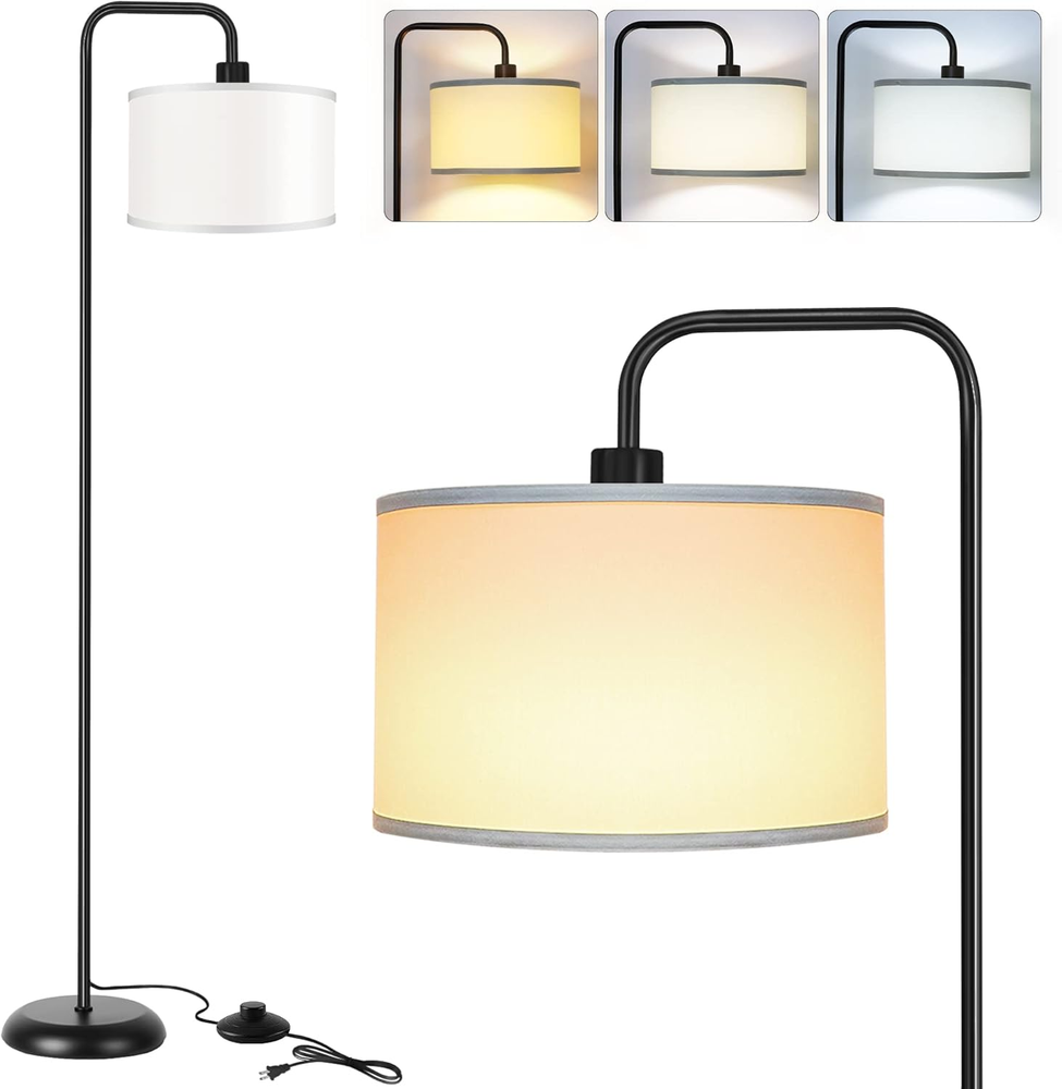 [Upgraded] LED Floor Lamp for Living Room, 3 Color Temperature Floor Lamp with F