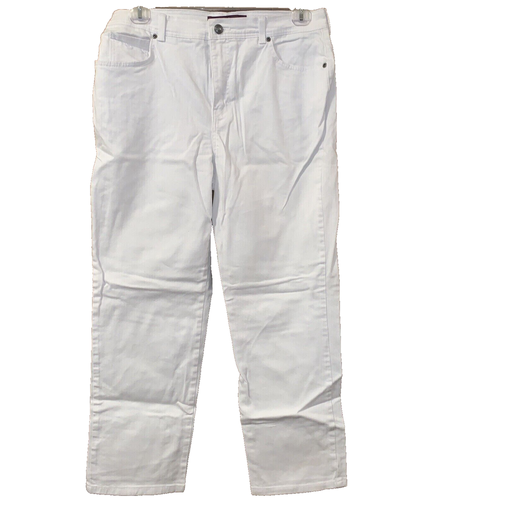 Stylish Gloria Vanderbilt White Women's Jeans Size 14 Short Fit