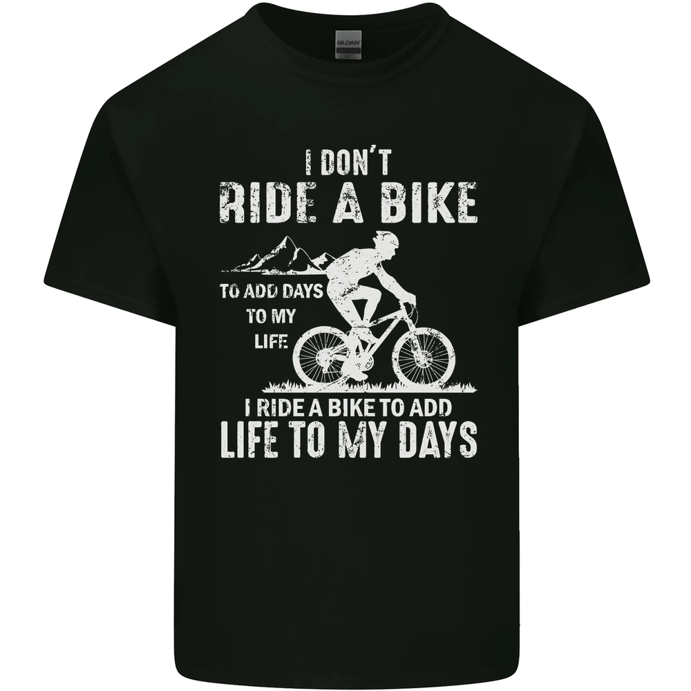 Funny Cyclist Life To Days Bicycle Men’s Cotton T-Shirt Tee Top