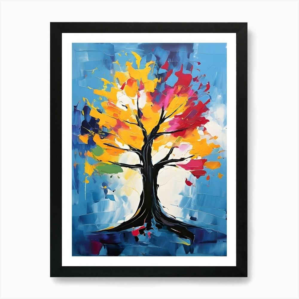 Tree of Life Art Print Framed Wall Decor Canvas Picture Nature Inspired