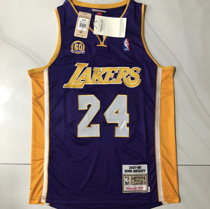 Los Angeles Lakers Kobe Bryant purple NBA regular season basketball retro jersey