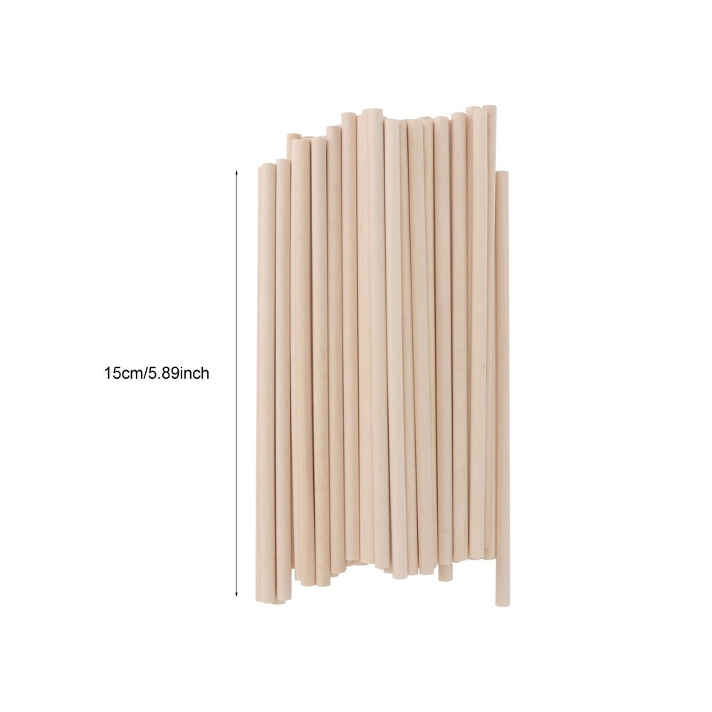 100 un. Tacos de madera redondos varillas de madera palos de madera