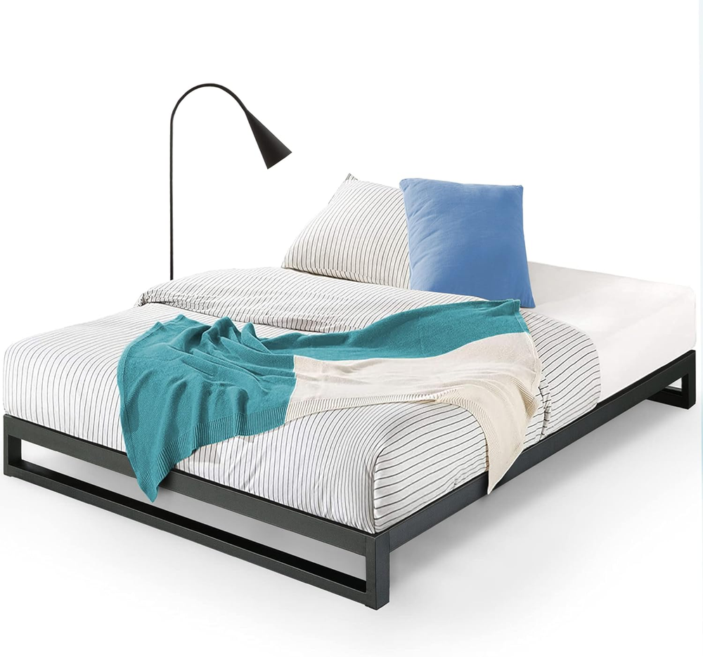 Heavy Duty Low Profile Full Metal Bed Frame in Black