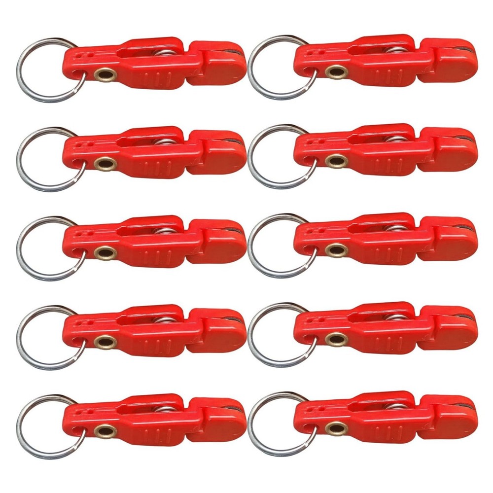 10pcs Red Quick-Release Clips With Strong Gripping Force For Fishing Easy-Use