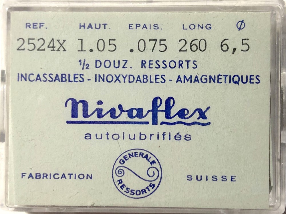 SEIKO 2517 2524X Automatic Mainspring 1.05x0.075mm Ø6.5 260 Watch Spring