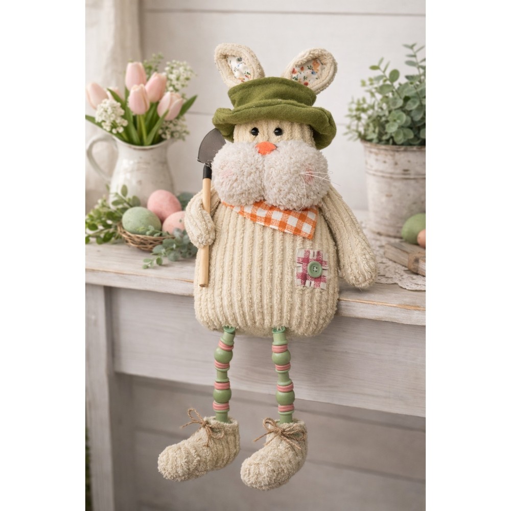 Hobby Lobby Easter Bunny Shelf Sitter Wooden Legs Farmhouse Spring Decor