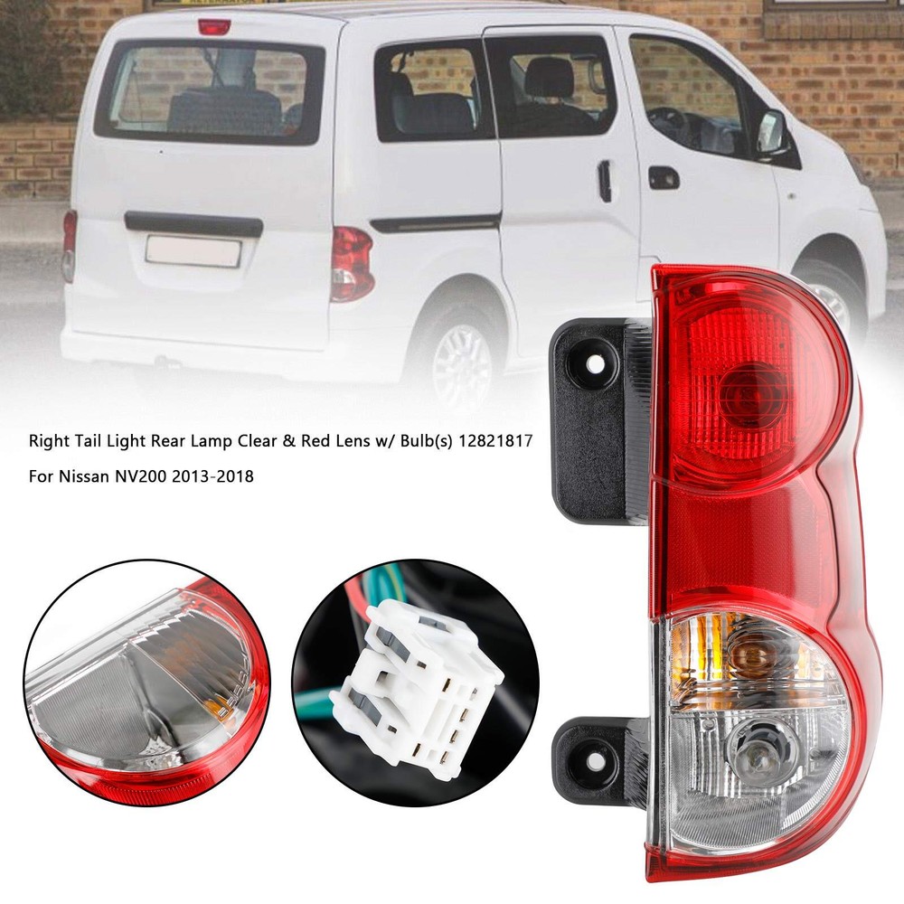 Right Tail Light Rear Lamp Lens with Bulbs 12821817 for Nissan NV200 2013-18 UE