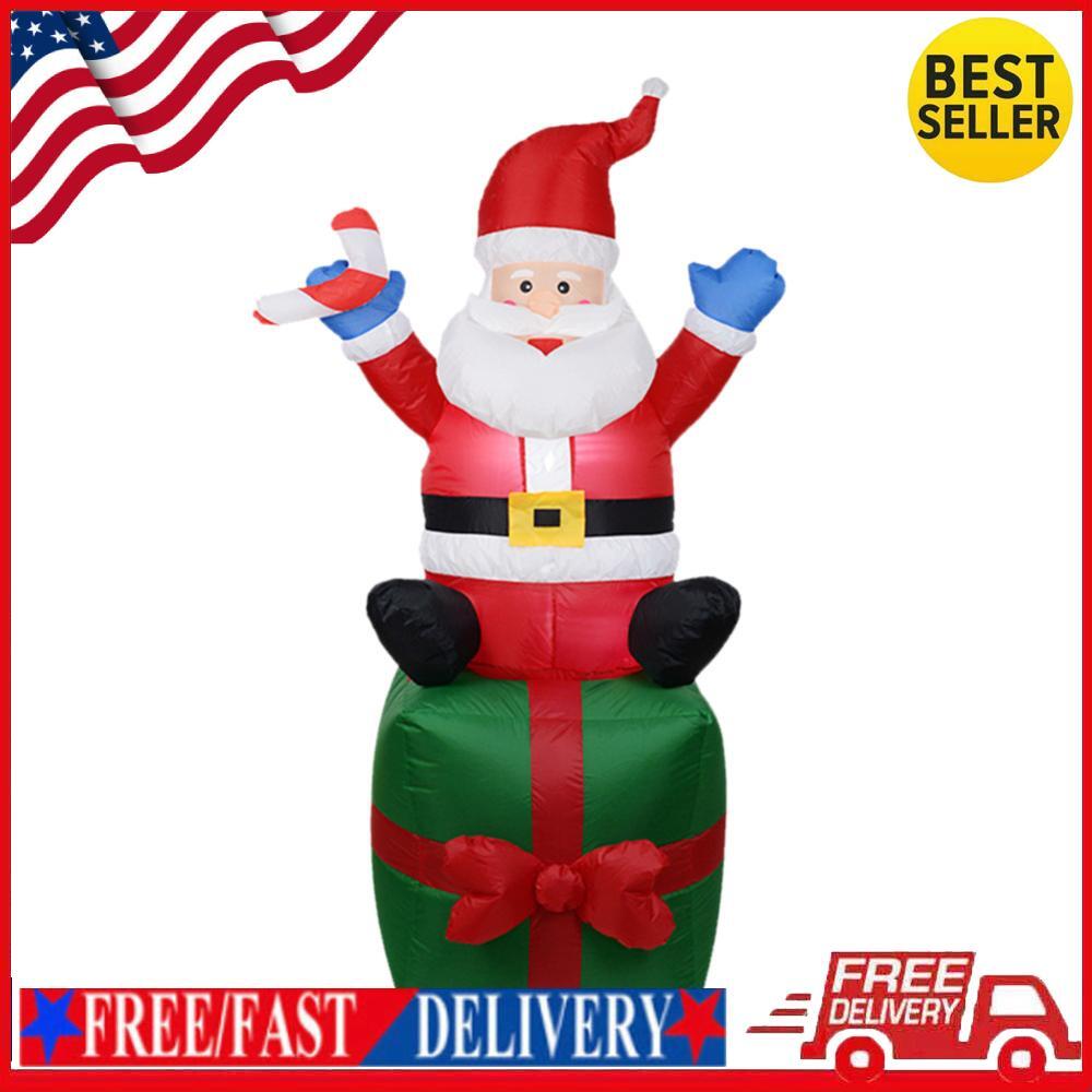 Inflatable Illuminated Snowman Ornament Big Snowman Dolls Decor New Year Gifts-image