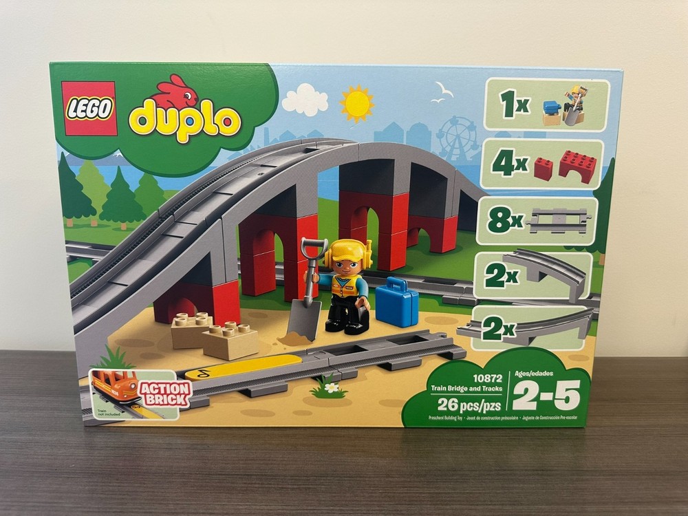 LEGO DUPLO Train Bridge and Tracks Building Set 10872 for Toddlers
