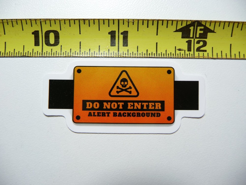 DO NOT ENTER ALERT BACKGROUND STICKER DECAL FUNNY JOKE GAG PRANK FUN