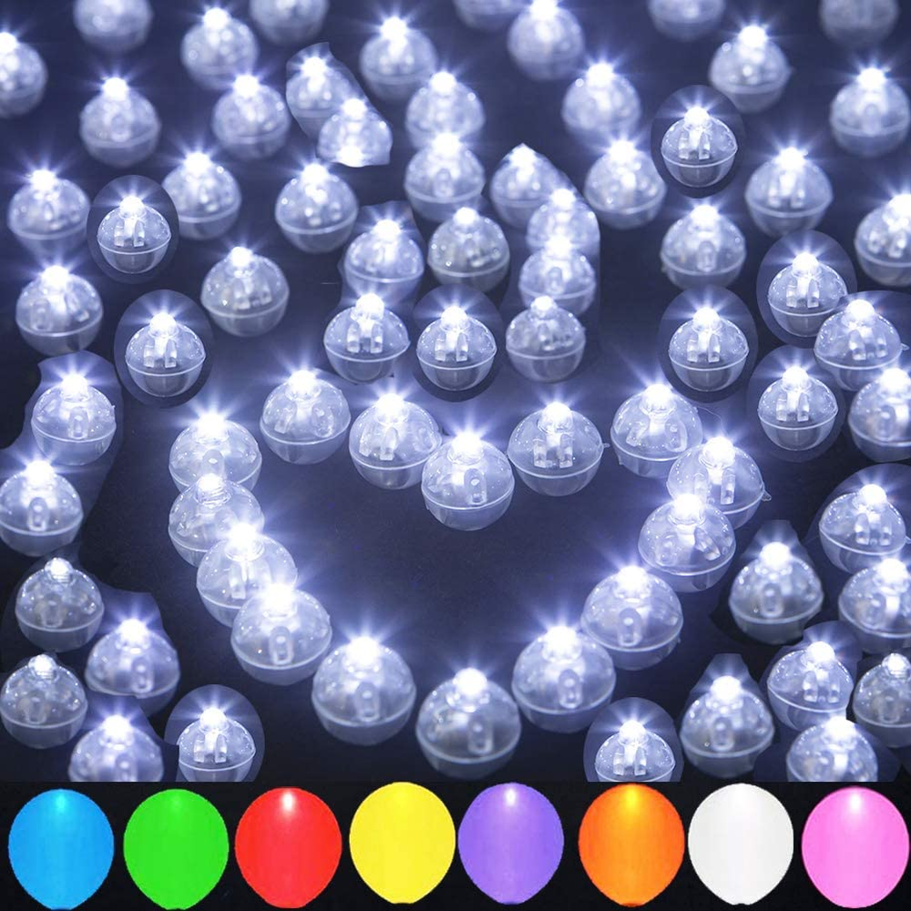 100pcs LED Balloon Light Mini Round Balls Lights, Waterproof Tiny Led Lights for