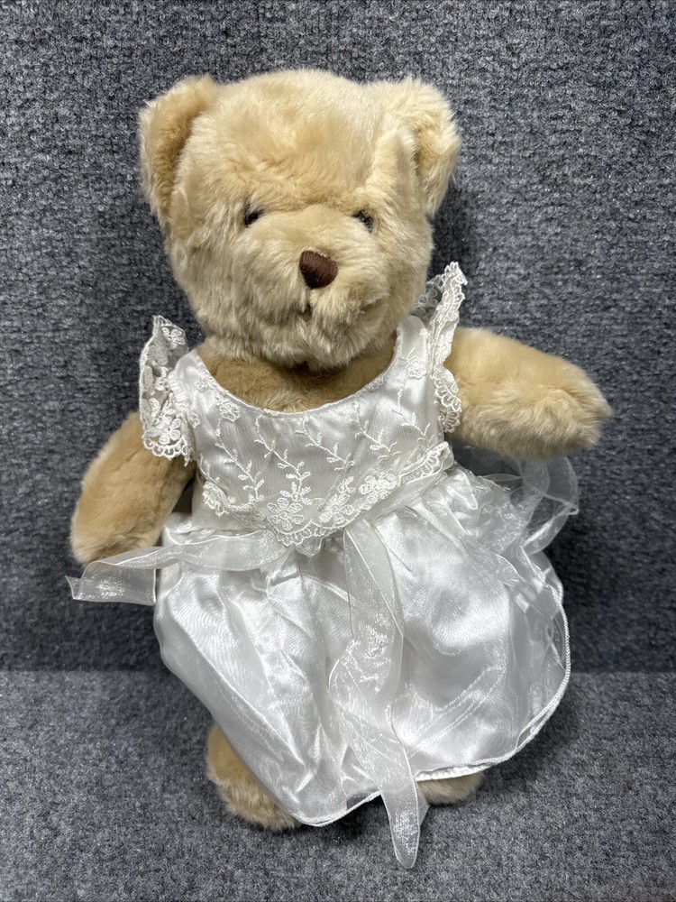 Classic Build A Bear Wedding Bride White Dress BAB Communion Flower Girl