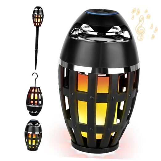 Outdoor Bluetooth Flame Speakers, 1 Packs 5.0 Indoor/Outdoor Wireless