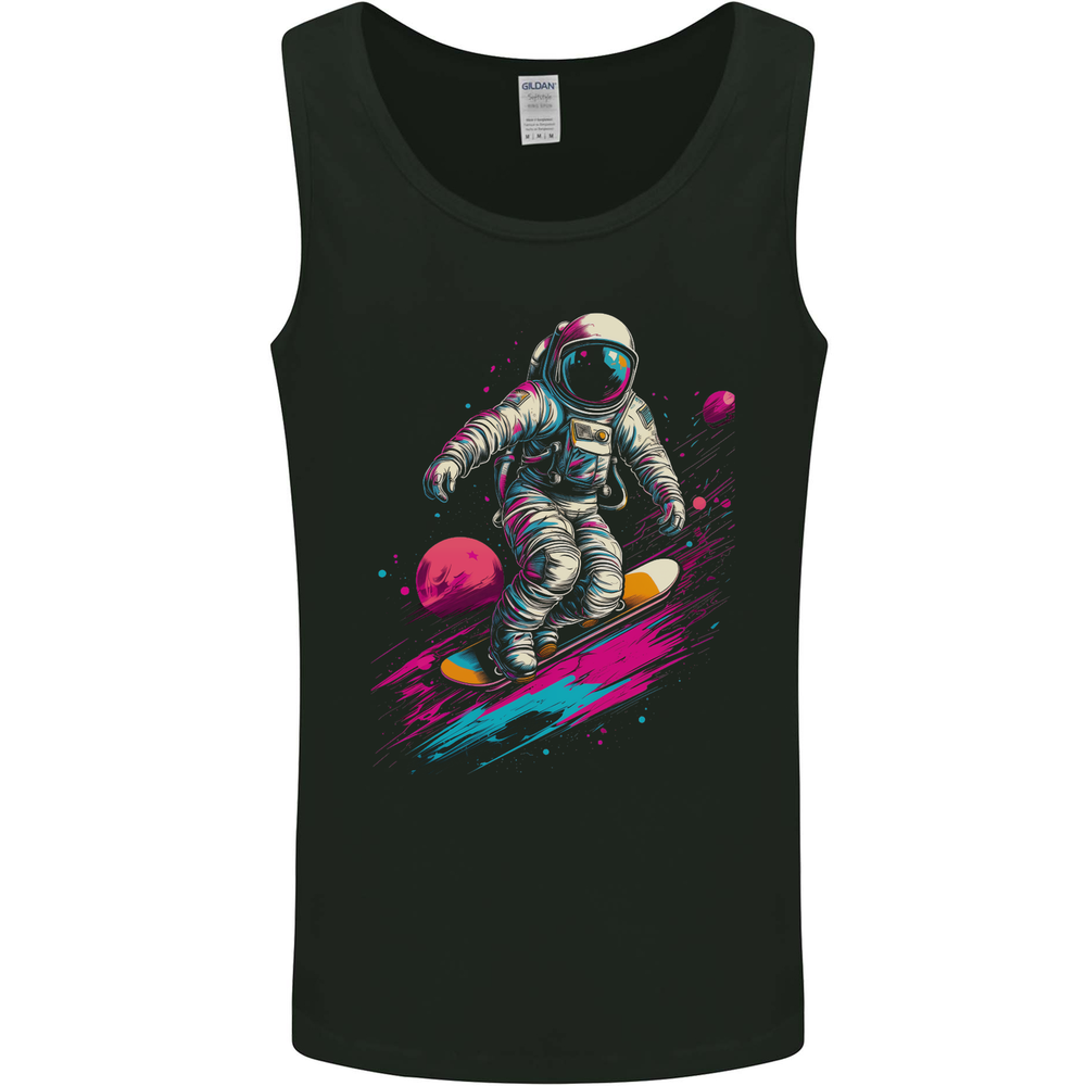 Astro Skater Astronaut Skateboarding Space Mens Vest Tank Top