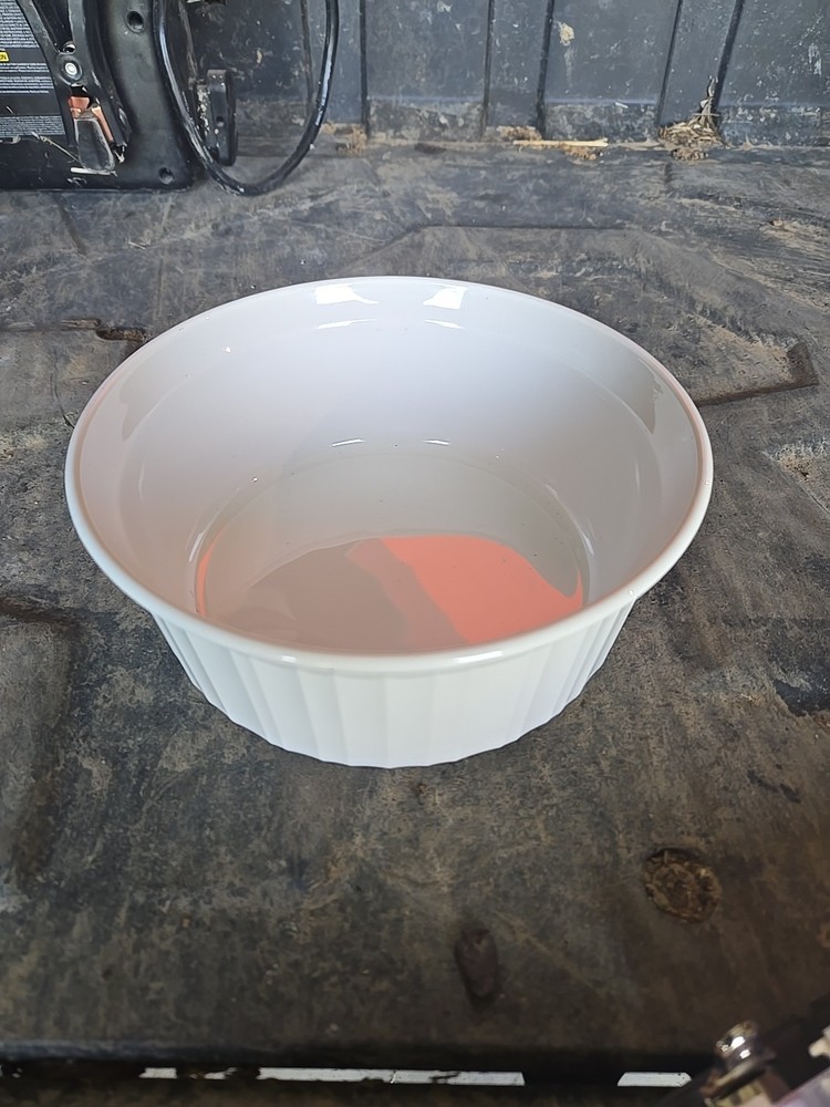 Corning Ware F-5-B French White Round Baking Casserole Dish Bowl 1.6L No Lid 8