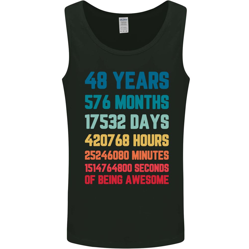 48th Birthday 48 Year Old Mens Vest Tank Top