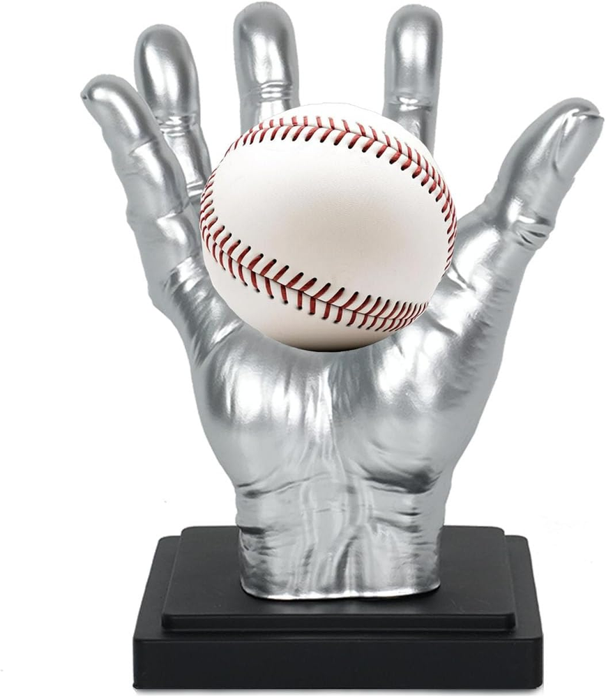 Creative Hand-Shaped Baseball Display Stand with ABS Tee for Showcase