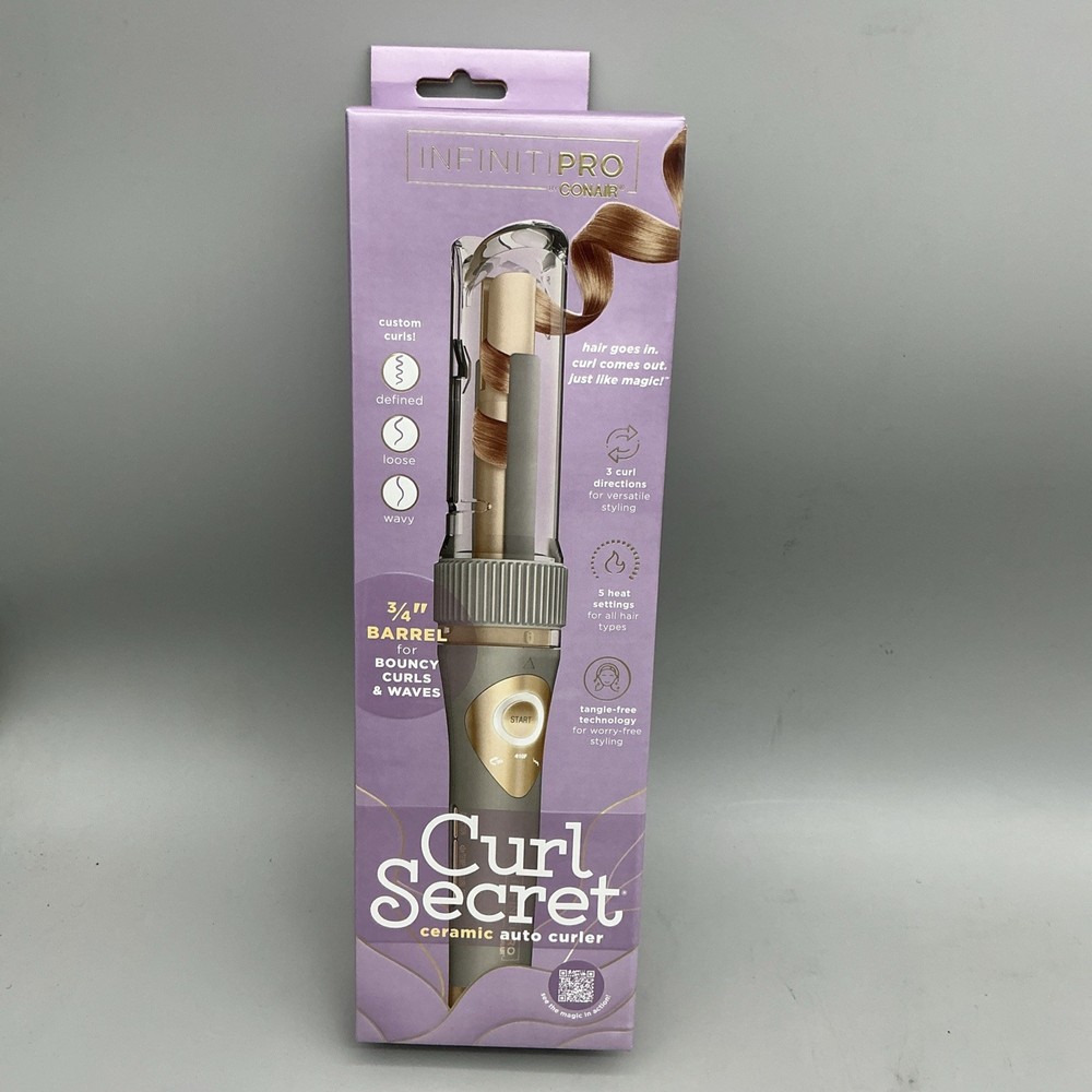 INFINITIPRO BY CONAIR Curl Secret Automatic Curling Iron - 3/4-inch Barrel New