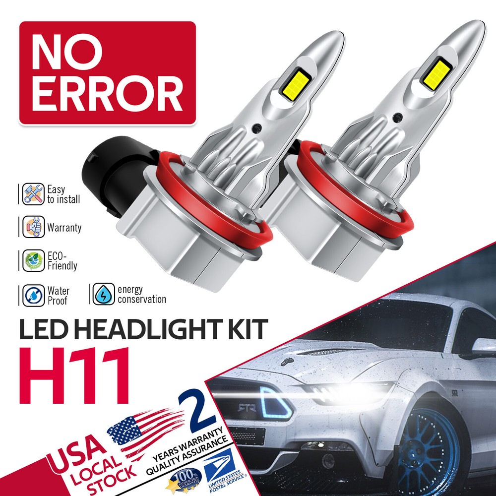 H11 H8 H9 LED Headlight Bulb Kit Hi/Low Beam 20000LM For Cadillac STS 2005-2011