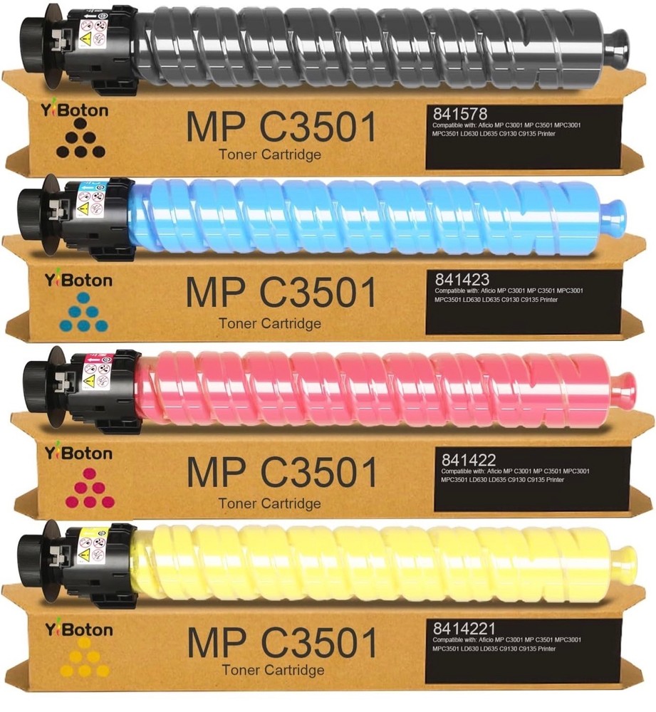 MP C3501 High Capacity Toner Cartridge for Ricoh MP C3001 MPC3001 LD630 4pack