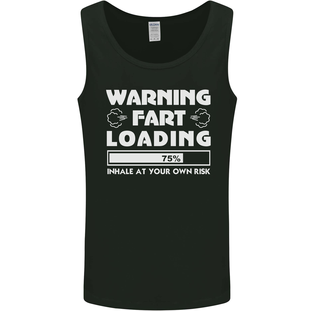 Warning Fart Loading Funny Farting Dad Mens Vest Tank Top