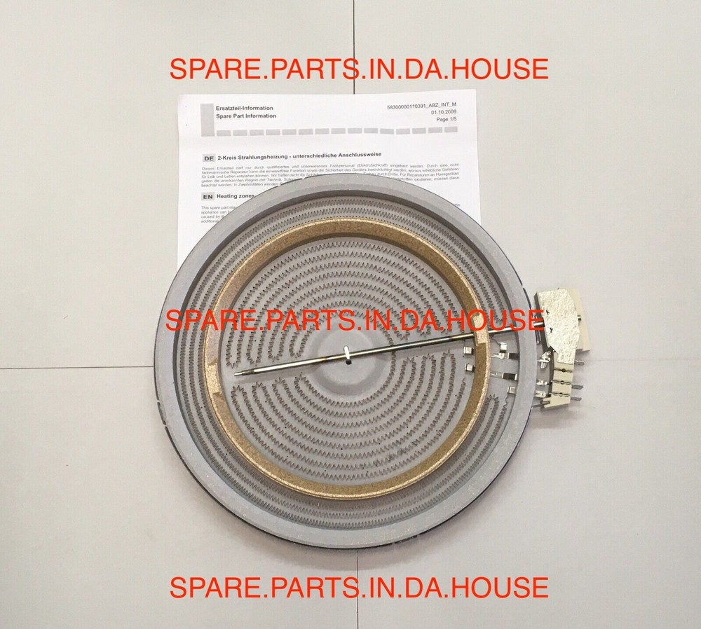 Bosch Ceramic Glass Cooktop Dual Hotplate Element PKC875T01A/02  -image