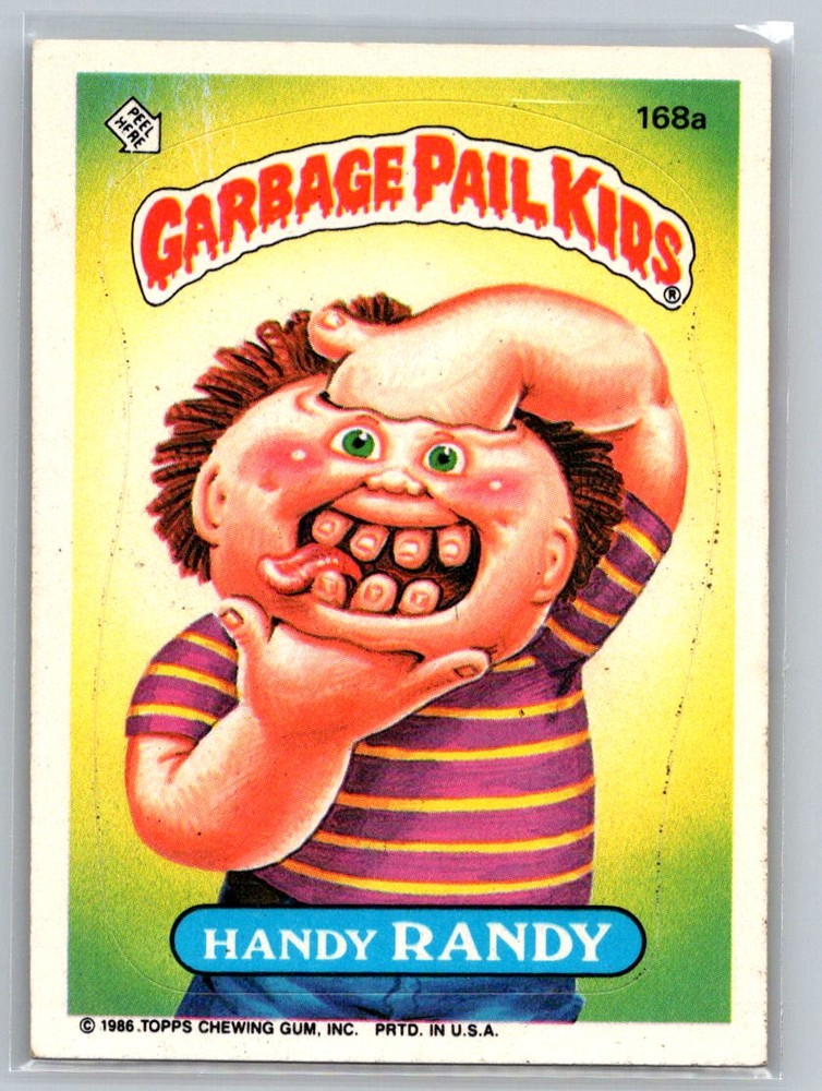1986 Topps Garbage Pail Kids Series 6 #168a HANDY RANDY Trading Card