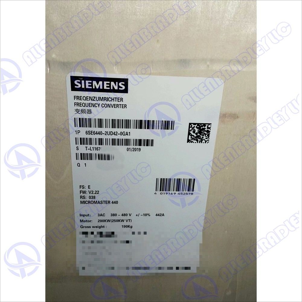 6SE6440-2UD42-0GA1 Siemens MICROMASTER 440 Without Filter Expedited Shipping GQ