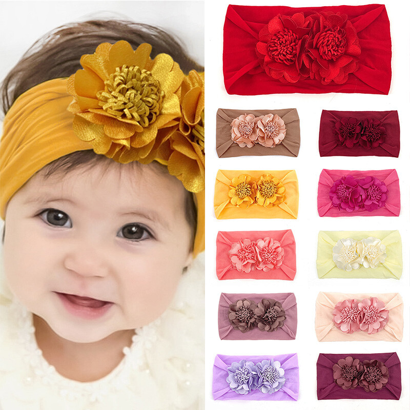 Kids Hair Accessories Soft Stretch Hair Band Infant Girls Headwear Handmade