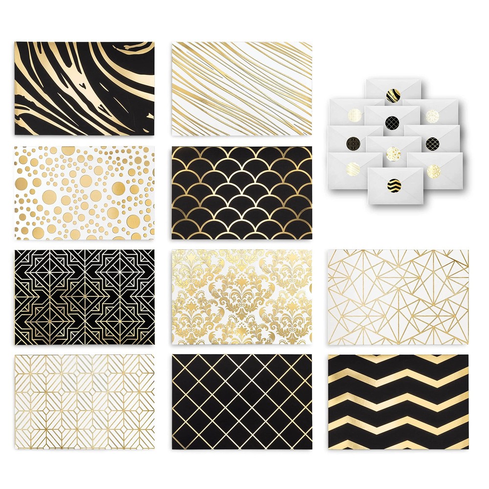 smart scribbles 50 Assorted Greeting Cards - 4x6’’ Blank Note Cards with Enve...