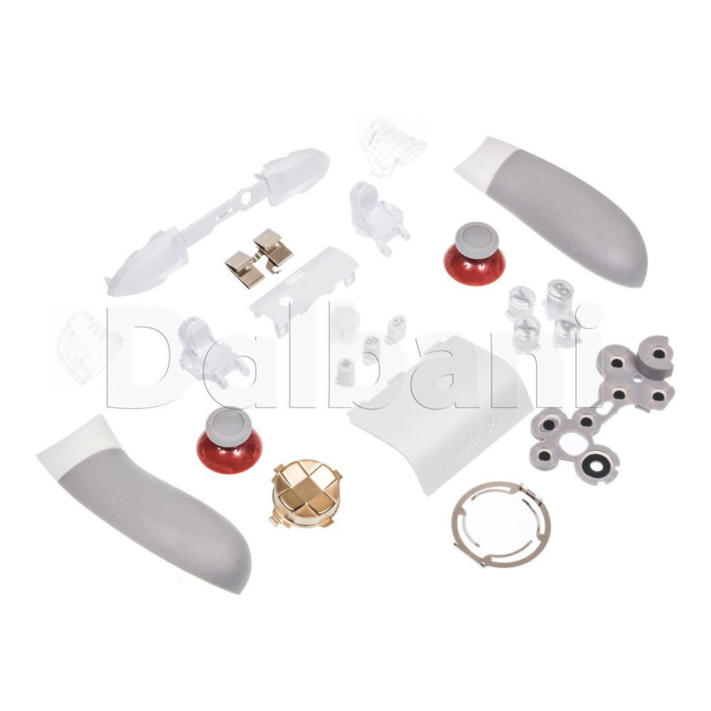 Full Housing Shell Buttons Replacement for Xbox Series X S Controller White Red