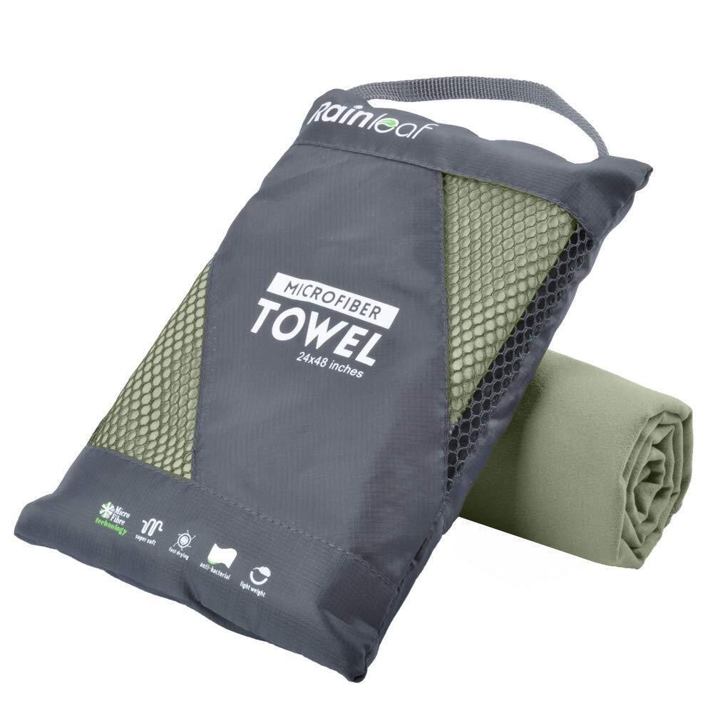 Rainleaf Microfiber Towel - Quick Dry, Compact for Travel, Gym and Camping