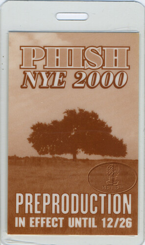 PHISH 2000 New Year's Eve LAMINATED BACKSTAGE PASS BIG CYPRESS-image