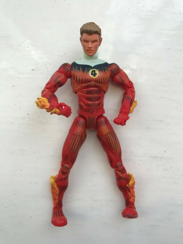 2004 ЛЕГЕНДЫ MARVEL ФАНТАСТИЧЕСКИЙ 4 ЧЕТЫРЕ БОКС-СЕТ СЕРИИ ЧЕЛОВЕКА ФАКЕЛ ИГРУШКА BIZ ФИГУРКА