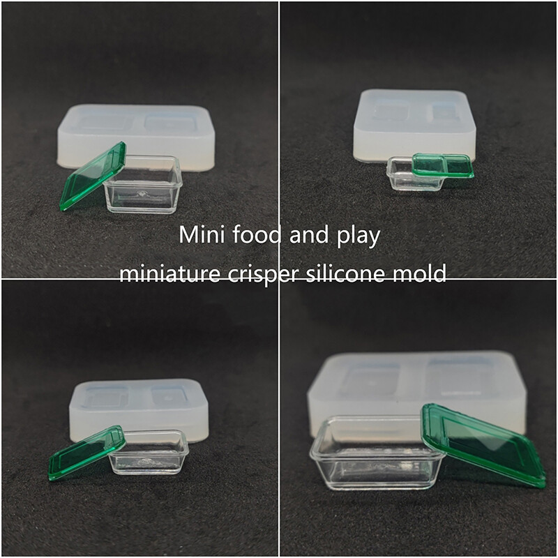 Mini Dollhouse Crispers Silicone Mold Dollhouse Kitchen Tableware Accessories