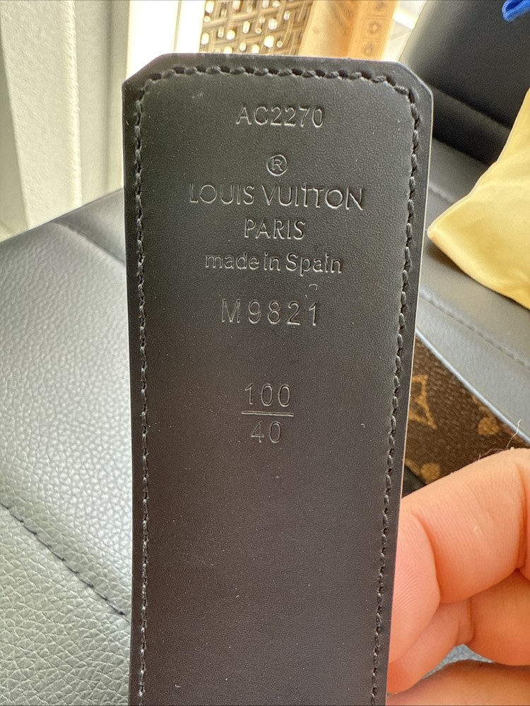 Louis Vuitton LV Initiales Monogram Reversible Belt Size 100/40 Women