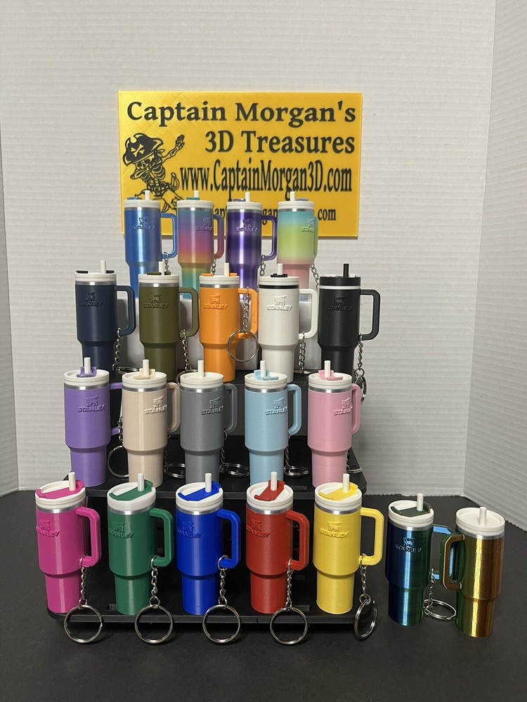 Stanley inspired Tumbler Keychain, Chapstick holder, Pill Holder, Money holder