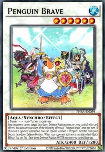 Penguin Brave PHRA-EN039 Common 1st Edition Near Mint Yugioh Card