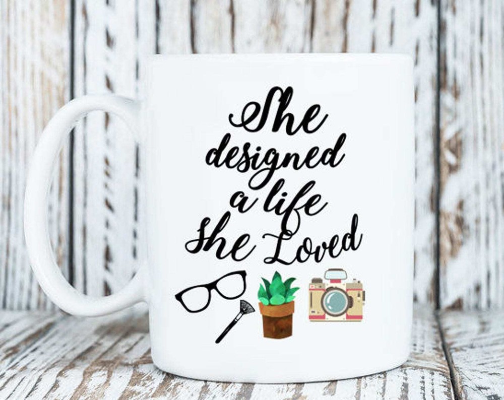 She Designed A Life She Lovedmug Coffee Mug Interior Designer Mug Designer Graph