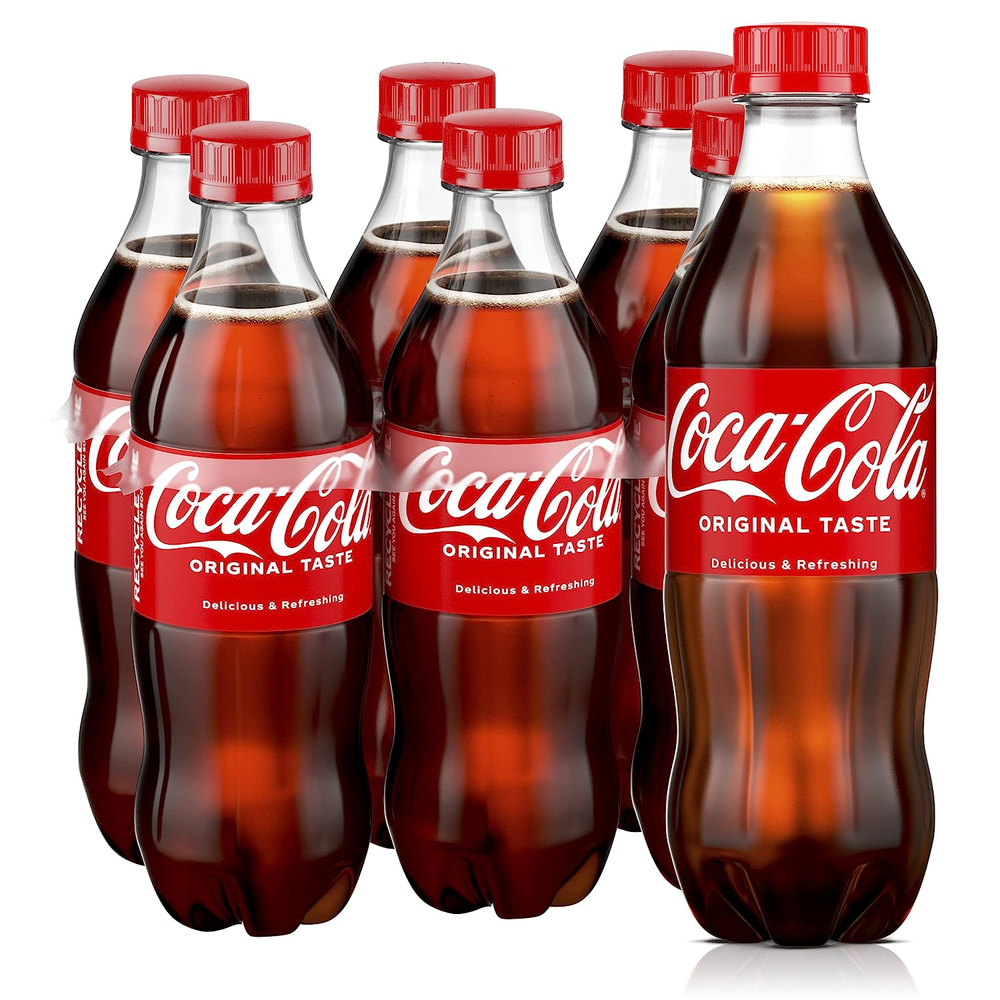 Coca-Cola Soda Soft Drink, 16.9 fl oz, 6 Pack; Fresh New, Fast Free Shipping